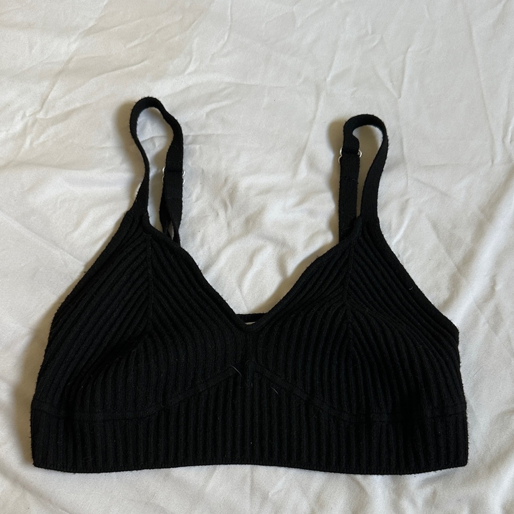 Black Ribbed Women's top
